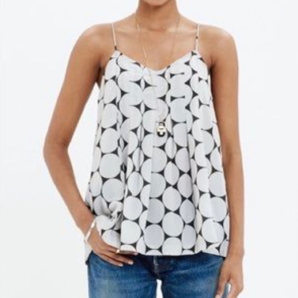 NWT Madewell circle dot pleated cami size 4